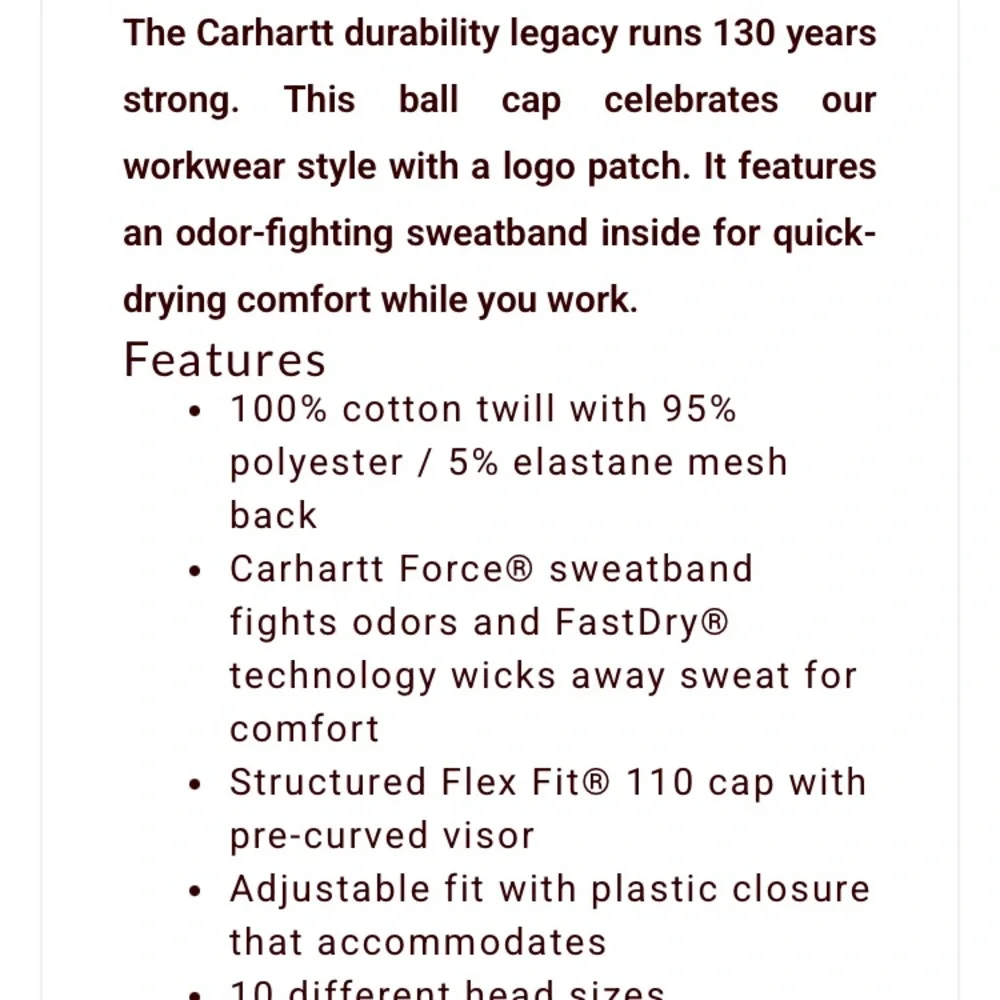 New: Carhartt RUGGED FLEX® TWILL MESH-BACK LOGO PATCH CAP 105216. One Size